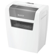 LEITZ IQ Home Partikelschnitt Aktenvernichter P4, 7-6 Blatt (70-80 g/m?), 15 Liter Abfallbeh?lter, Leise und Kompakt, Wei?, 80340000