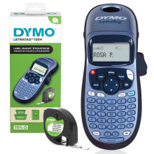 DYMO LetraTag LT-100H Beschriftungsger?t Handger?t | Tragbares Etikettierger?t mit ABC Tastatur | blau | Ideal f?rs B?ro oder zu Hause