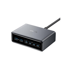 Anker Prime Ladeger?t, 200W 6 Anschl?sse GaN Ladestation, USB-C PD Desktop Ladeger?t mit Schnell-Laden, kompatibel mit iPhone 16, Samsung, MacBook, De