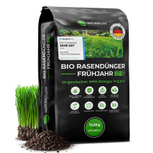 Bio Rasend?nger Fr?hjahr TESTSIEGER Made in Germany ? 10,5kg f?r 400qm - Organischer Rasend?nger Bio f?r gesunden Boden & sattgr?nen Rasen - D?nger Ra