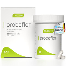 Nupure? Probaflor 90 Kapseln, mit 1.800 Mrd KBE/kasten*, 11 Spezielle Bakterienst?mme, Mit Inulin und Lactobacillus salivarius SP2, Besser gesch?tzt d