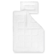 Julius Z?llner Kindersteppbett-Set Basic, Decke mit Kissen, Standard 100 by OEKO-TEX, Gr??e 100x135 + 40x60 cm, Wei?
