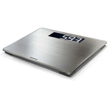 Soehnle Style Sense Safe 300 Personen Digitalwaage mit extragro?er LCD-Anzeige, flache Personenwaage mit Anti-Fingerprint-Beschichtung, Waage aus Edel