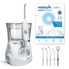 Waterpik Ultra Professional Munddusche, Testsieger 2024, Precision Pulse Technology, T?V Siegel, bis zu 99,9 Prozent Plaque Entfernung, 7x Aufs?tze, 1