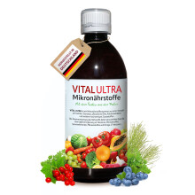 Vital Ultra - 480 ml - Mikron?hrstoffkonzentrat mit Vitaminen, Mineralien, Spurenelementen, Pflanzenstoffen und Omega-3-Fetts?uren - fl?ssiges Lebensm