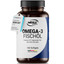 Omega 3 Kapseln hochdosiert - Fisch?l Kapseln mit 2000mg (1000mg EPA & 500mg DHA) pro Tagesdosis - Omega-3 Fetts?uren ohne Vitamin E - Aufwendig gerei