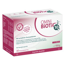 OMNi BiOTiC 10 | 30 Portionen (150g) | 10 Bakterienst?mme | 10 Mrd. Keime pro Tagesdosis | Pulver | Mit Inulin | Vegan | Glutenfrei | Lactosefrei | Zu