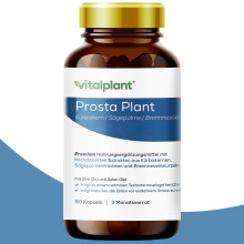 Vitalplant? Prosta Plant Kapseln im Braunglas | einzigartige Zusammensetzung aus K?rbiskernextrakt, S?gepalmenextrakt, Brennnesselwurzel