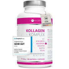 Premium Kollagen Hyalurons?ure Komplex - mit dem Superfood Gojibeere und Gr?ntee - 180 Kollagen Kapseln vom Weiderind. 1000mg Kollagen Hydrolysat, Bio