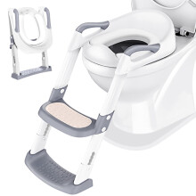 T?pfchen Toilettensitz Baby mit Treppe: Kinder WC Sitz Toilette Toilettentrainer f?r Kleinkinder Jungen und M?dchen - H?henverstellbar und Klappbar Re
