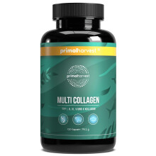 Primal Harvest ? Multi-Collagen - 120 Kollagen Kapseln hochdosiert- Premium Collagen Complex - GMP-zertifiziert & in Deutschland hergestellt- gluten-