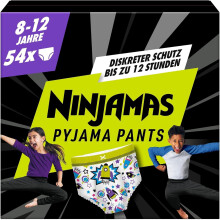 Ninjamas Pyjama Pants Raumschiff, 54 absorbierende Nachth?schen, 8 Jahre, 27kg-43kg, Auslaufschutz f?r die ganze Nacht