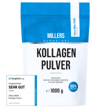100% reines Kollagen Pulver ? Kollagen Peptide ? Collagen Protein ? Millers Alpha-Gel 1000 g ? Ohne Zusatzstoffe ? Geschmacksneutral ? Collagen Pulver