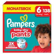 Pampers Baby-Dry Pants Gr??e 6, 138 Windeln, 13kg-19kg, 360 Grad Celsius Passform hilft, Auslaufen zu verhindern