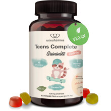 wowtamins Teens Complete zuckerfrei - Vitamine f?r Jugendliche (30-Tage-Vorrat) - Multivitamin Gummies mit Omega 3 - Nahrungserg?nzungsmittel f?r das