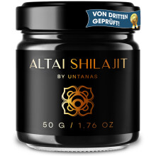Altai Shilajit-Harz 50 g – Hochdosiertes reines Shilajit mit 87+ Mineralien & Fulvinsäure, schwermetallgeprüft, kaltwassergefiltert, natürlich