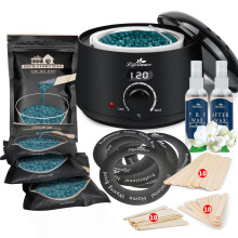 Lifestance Waxing Set Professionell, Wachsw?rmer Wachs Haarentfernung mit 400g Wax, 20 Wachsst?bchen, 10 Augenbrauen St?bchen, ein Vor- und Nachbehand