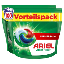 Ariel Waschmittel Pods All-in-1, Fl?ssigwaschmittel Kapseln 100 Waschladungen, Universal+, Kraftvolle Fleckentfernung ab der 1. W?sche