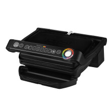 Tefal OptiGrill Kontaktgrill, 6 automatische Programme, Garstufenanzeige, passt Temperatur und Grillzyklus ans Grillgut an, abnehmbare Platten, manuel