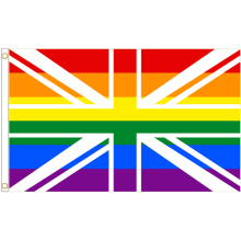 (5' x 3' - 150cm x 90cm) United Kingdom UK Gay Pride LGBTQ Polyester Flag