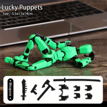 (G-green) Titan 13 Action Figures T13 Figure 3D Printed Multi-Jointed Movable Lucky 13 Action Figure