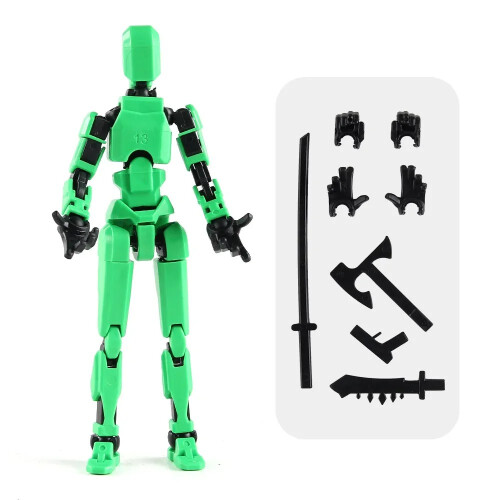 (πράσινο) 3D Printed Multi-Jointed Movable Shapeshift Robot Action Figure με πλήρη άρθρωση
