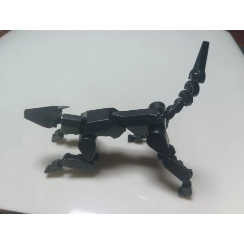 (μαύρος σκύλος) 3D Printed Multi-Jointed Movable Shapeshift Robot Action Figure με πλήρη