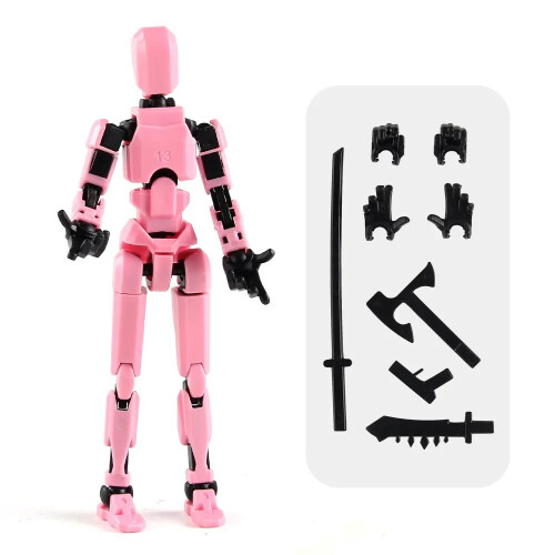 (ροζ) 3D Printed Multi-Jointed Movable Shapeshift Robot Action Figure με πλήρη άρθρωση