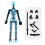 (Διαφανές μπλε) 3D Printed Multi-Jointed Movable Shapeshift Robot Action Figure με πλήρη 1