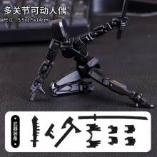 (Μαύρο) 3D Printed Multi-Jointed Movable Shapeshift Robot Action Figure με πλήρη άρθρωση