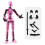 (Διαφανές ροζ) 3D Printed Multi-Jointed Movable Shapeshift Robot Action Figure με πλήρη 1