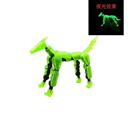 (1 τμχ σκύλος τυχαίο) DIY Luminous T13 Multi-Jointed Movable Shapeshift Robot 3D Printed 2
