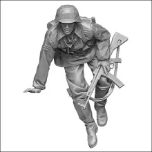 (Soldier No. 3)1/35Resin Soldier κιτ μοντέλου σχήματος άχρωμο και αυτοσυναρμολογημένο