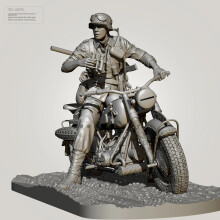 (TD75-4378) 50MM 75MM Resin Soldier κιτ μοντέλου σχήματος άχρωμο και αυτοσυναρμολογούμενο