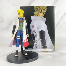 (B)20cm Bandai Anime Figure Shippuden Uchiha Sasuke Hatake Kakashi Namikaze Minato Action Figure Collection
