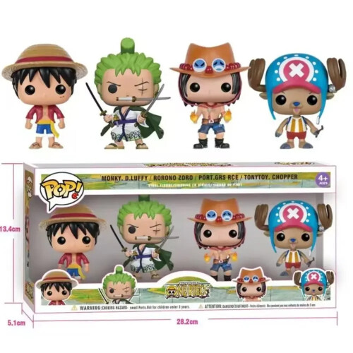(A5-χωρίς κουτί) 4 τμχ/σετ Φιγούρα POP Χάρι Πότερ One Piece Luffy Chopper 1