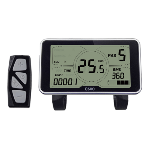5S Protocol 24V 36V 48V LCD C600 Big Screen Electric Bicycle Display 2