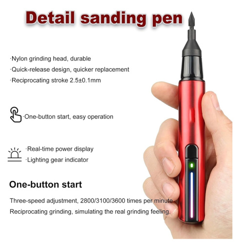 Reciprocating Electric Sander, 3-Speed Adjustable Detail Sanding Pen 2