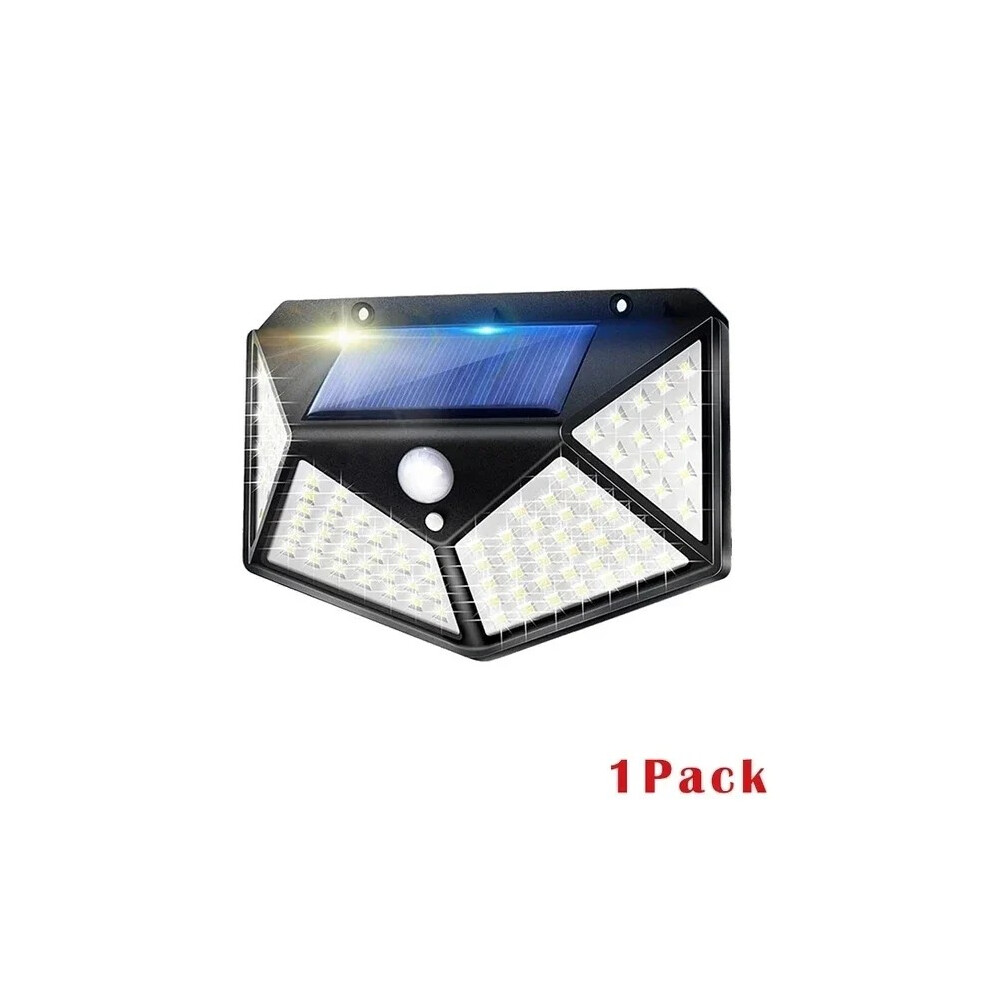(100 LED - 3 pièces) Lampe murale solaire d'extérieur à LED puissante, 3 modes, induction du corps humain,