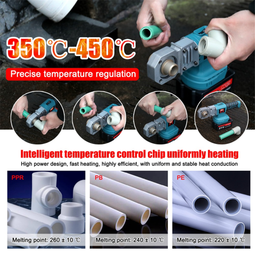 Plastic PPR Pipe Welding Machine Cordless Water Pipes Melting Device 1