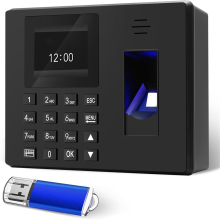 Reloj de huellas dactilares con escaneo de huellas dactilares y PIN, todo en uno, enchufe UE