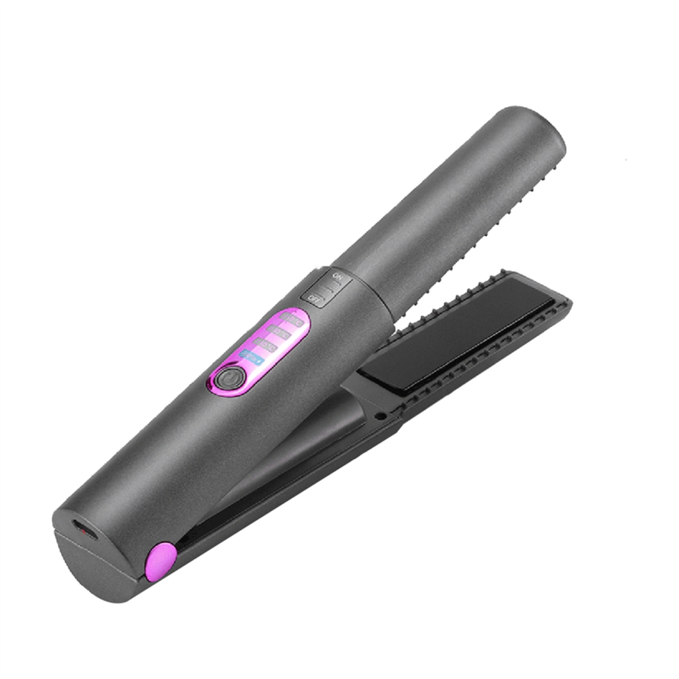 Neznačkové Cordless Hair Straightener, Flat Iron 2 In 1, Portable Grey