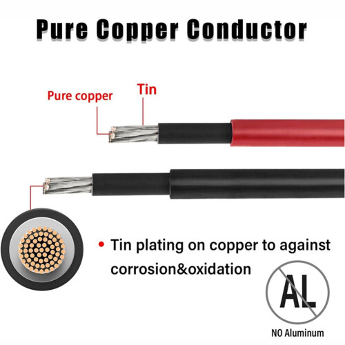 Solar Extension Cable - 10AWG (6mm2) Solar Panel Connector 2
