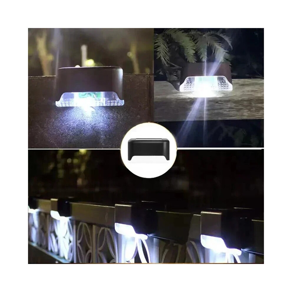(Coque noire - Blanc - 1 pièce) Lot de 32 lampes solaires pour terrasse, éclairage d'extérieur étanche