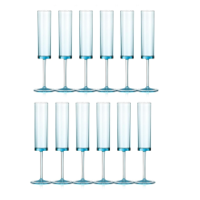 Bicchieri da champagne quadrati da 6 OZ con stelo, coppe blu