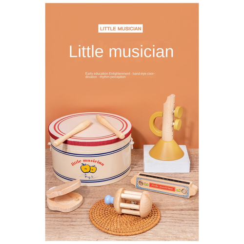Neutral Color Percussion Set Natural Wooden Percussion Instruments 2