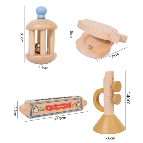 Neutral Color Percussion Set Natural Wooden Percussion Instruments 1