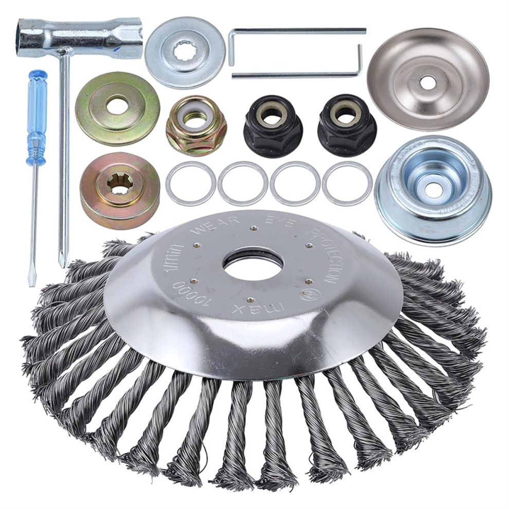 Rotary Wire Brush Trimmer Weed Blade Cutter 8Inch 4853809391581