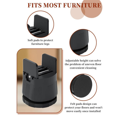 Bed Risers Adjustable Furniture Risers,black 1