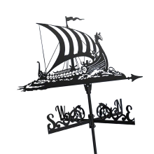Metalen windvaan Vintage piratenschip windvaan windrichting